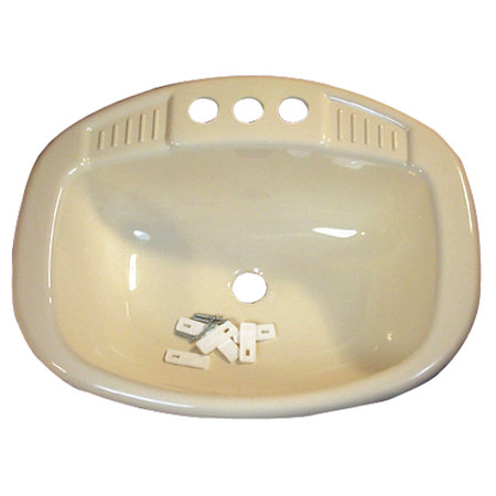LASALLE BRISTOL LaSalle Bristol 16 270PP Oval Lavatory Sink With 3 Mounting Holes - Ivory 16 270PP